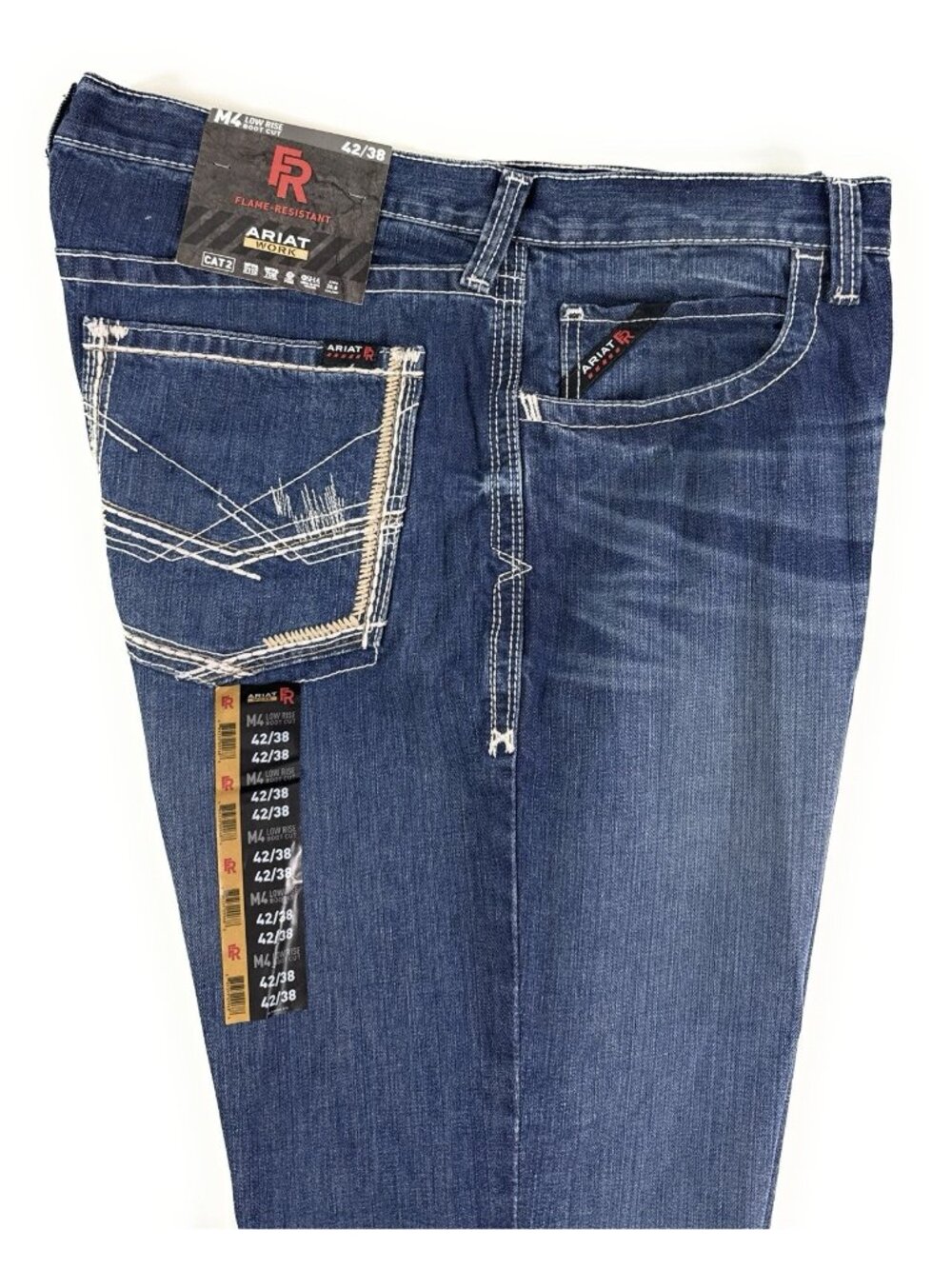 Ariat Work FR Jeans M4 Low Rise Boot Cut Size 42x38 CAT 2 Safety Flame Resistant